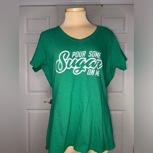 Women’s Green V-Neck St. Patrick’s Day T-Shirt –Party Graphic Tee, Irish